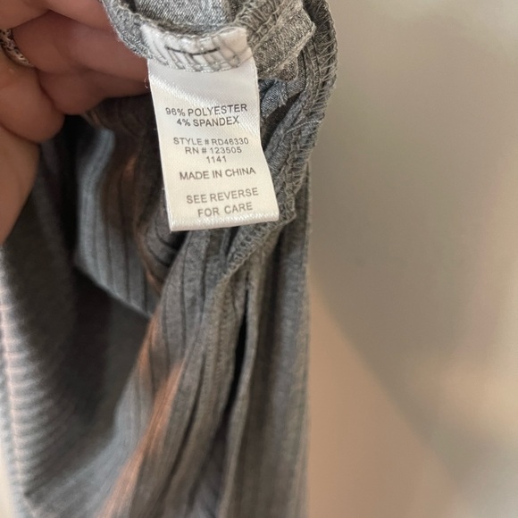 Heart and Hips women’s midi ribbed bodycon tank dress size medium soft gray - Picture 6 of 7